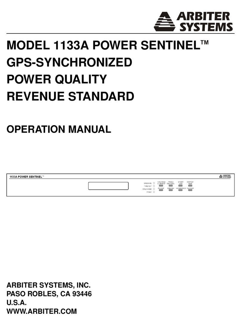 Arbiter Systems 1133A Operation manual