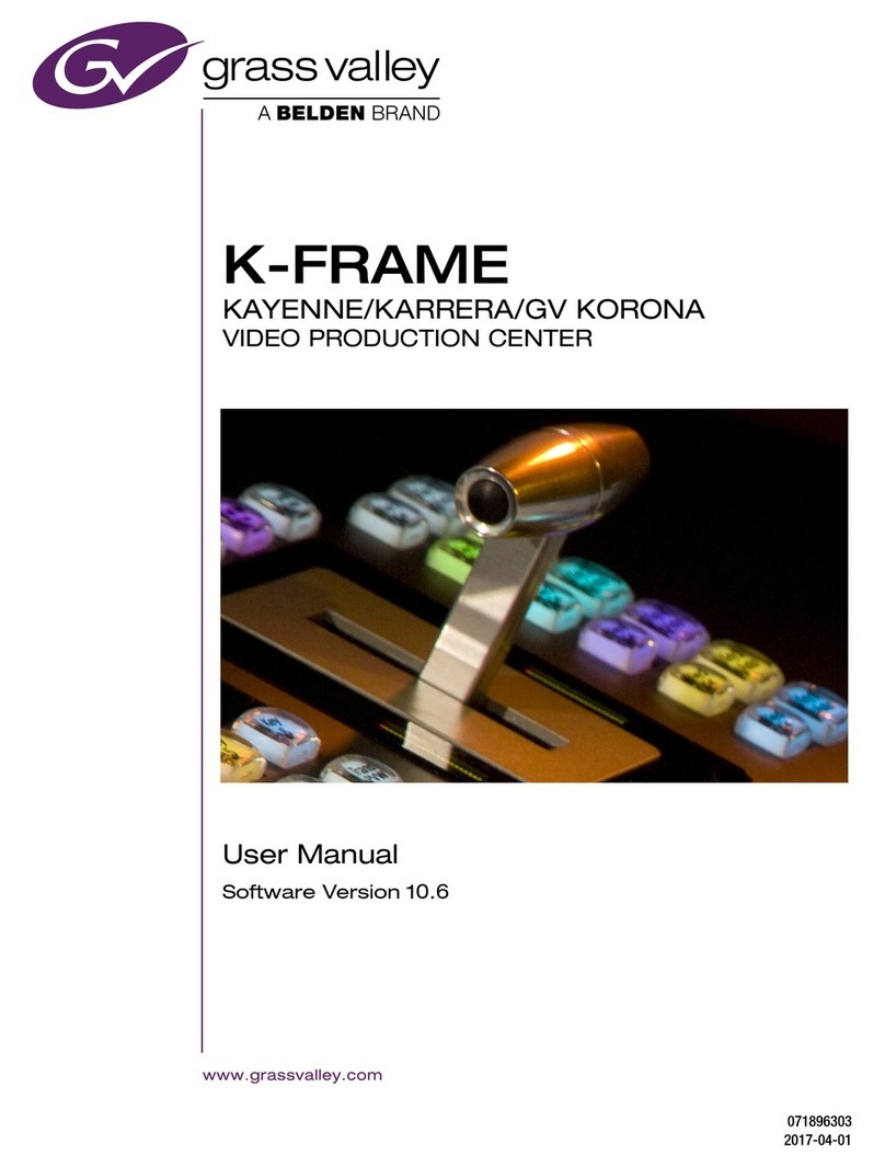 Belden Grass Valley K-Frame user manual