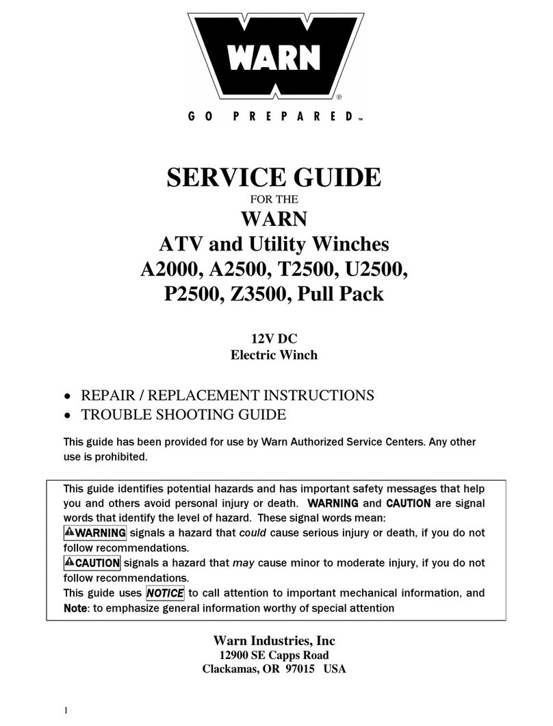 Warn A2000 Service guide