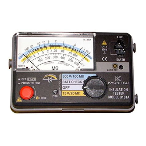 Kyoritsu Electrical Instruments Works, Ltd. KEW MEG 3161A instruction manual Kyoritsu Electrical Instruments Works, Ltd. KEW MEG 3161A instruction manual