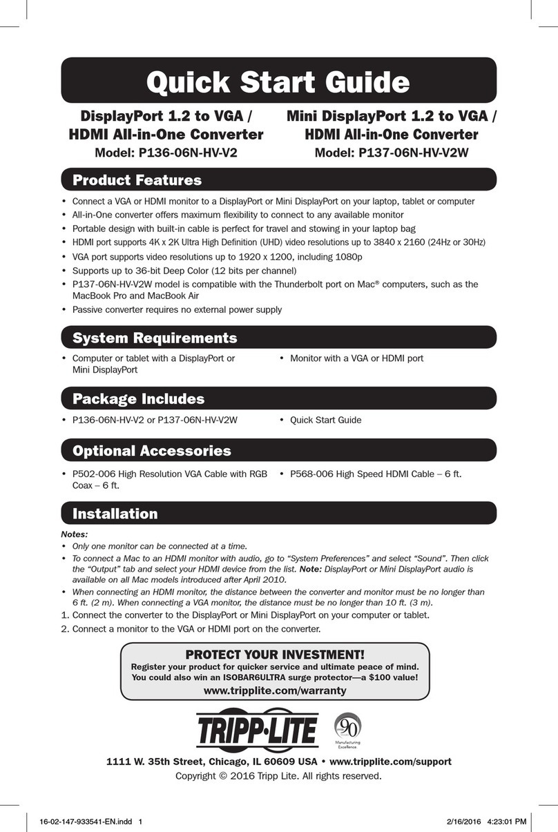 Tripp Lite P136-06N-HV-V2 User manual