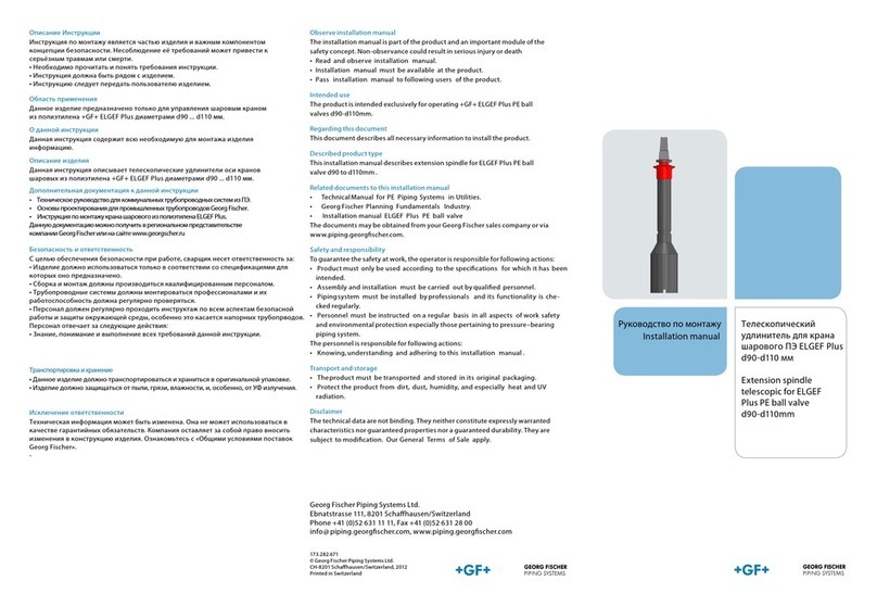 GF ELGEF Plus PE User manual