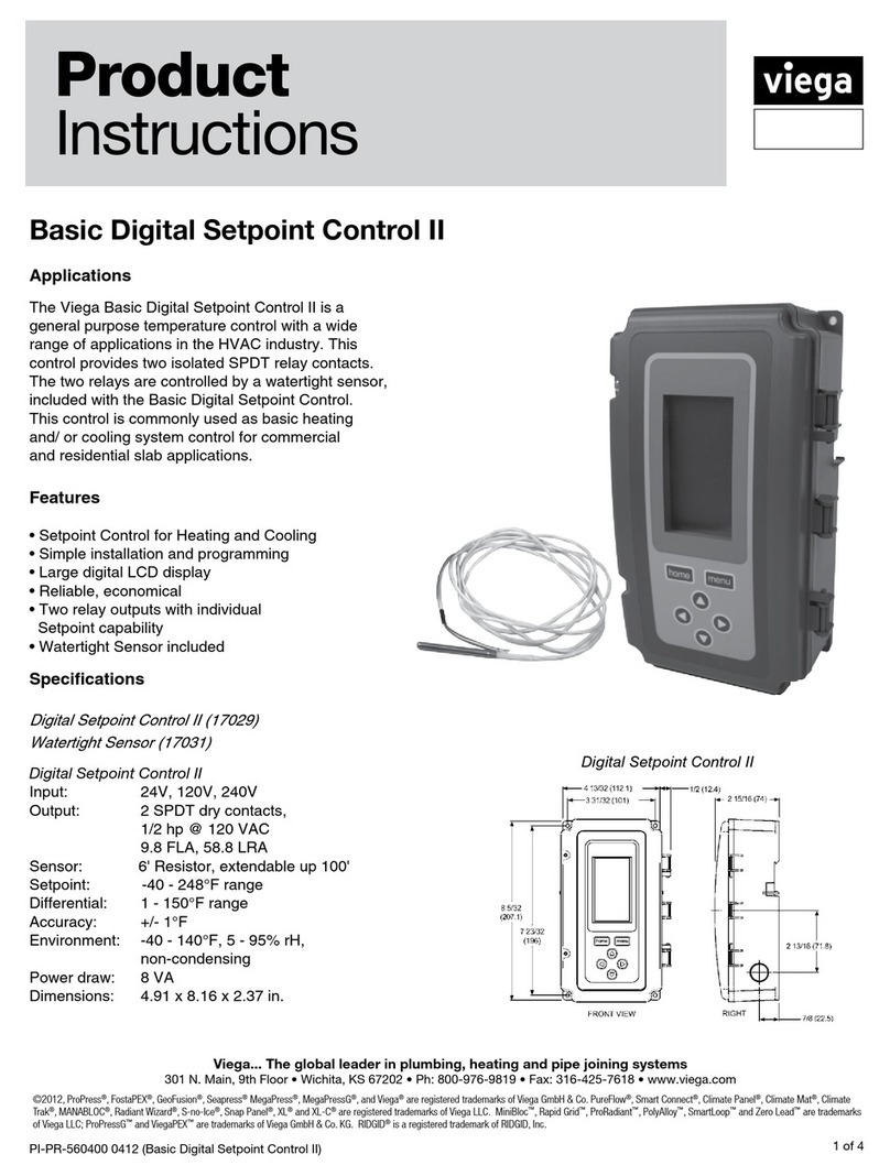 Viega Basic Digital Setpoint Control II Product instructions