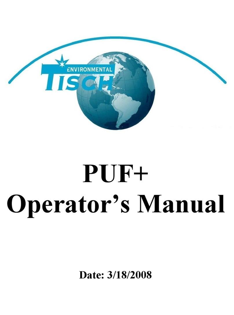 Tisch Environmental PUF+ Operator's manual Tisch Environmental PUF+ Operator's manual
