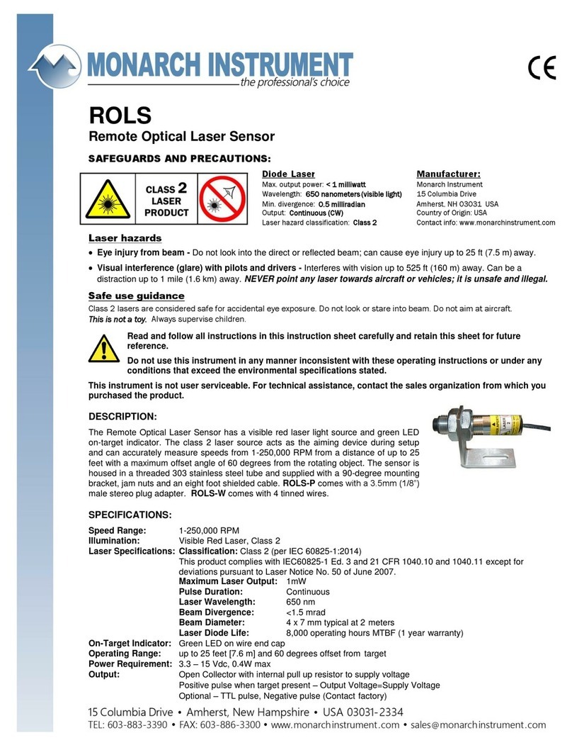 MONARCH INSTRUMENT ROLS quick start guide