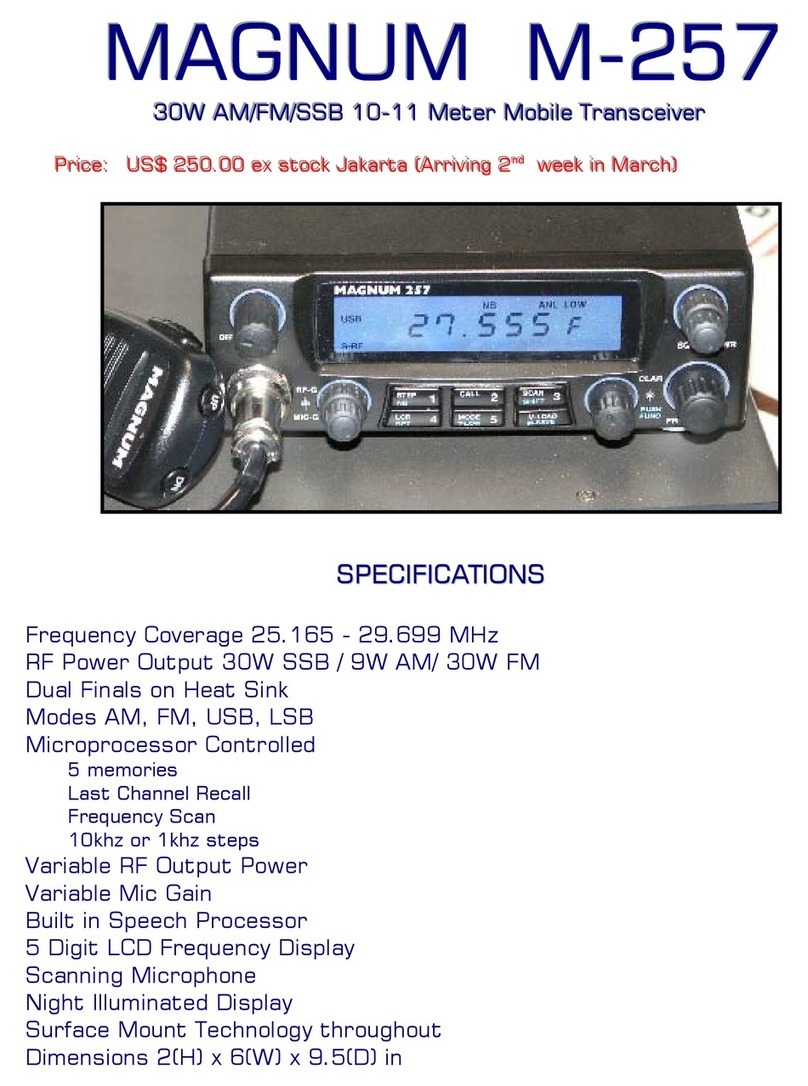 Magnum M-257 User manual