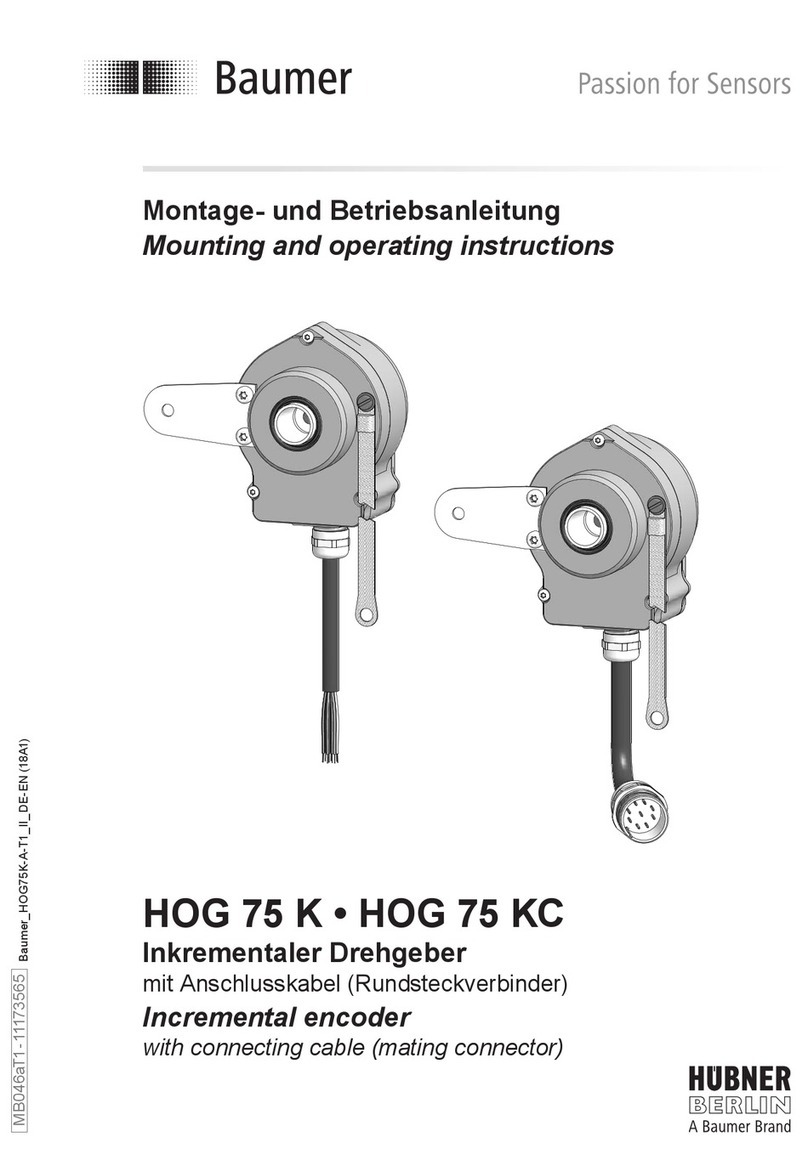 Baumer HUBNER BERLIN HOG 75 K Mounting and operating instructions
