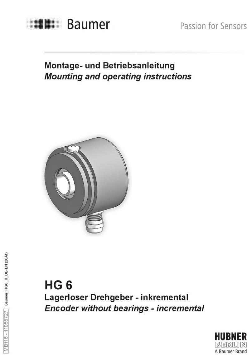 Baumer HUBNER BERLIN HG 6 Mounting and operating instructions