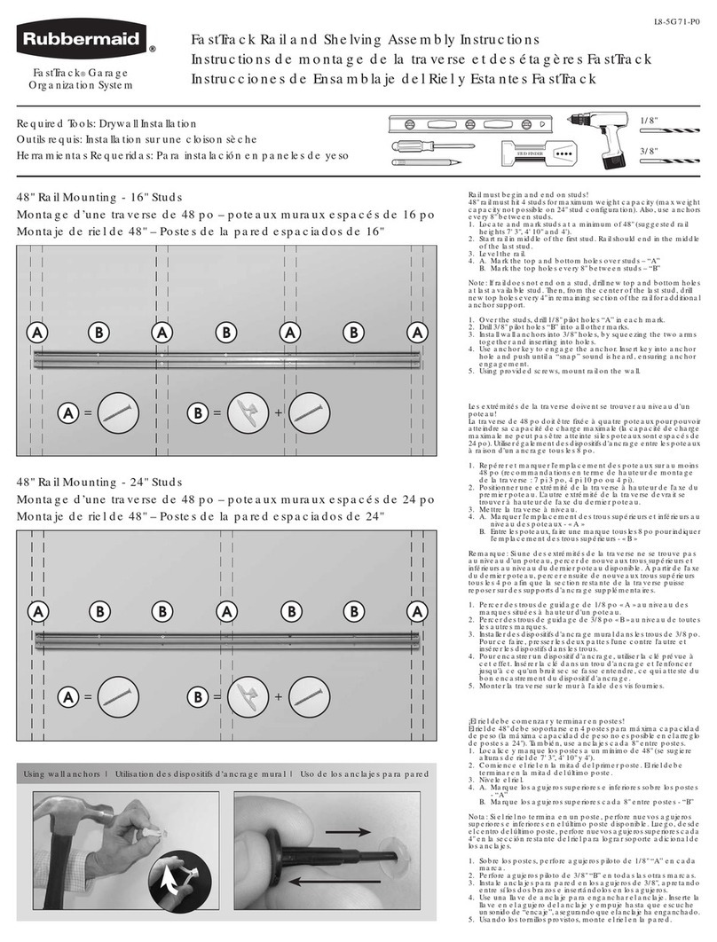 Rubbermaid FastTrack 5G76 User manual Rubbermaid FastTrack 5G76 User manual