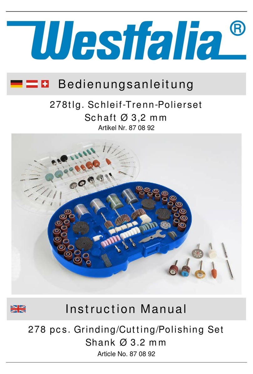 Westfalia 87 08 92 instruction manual