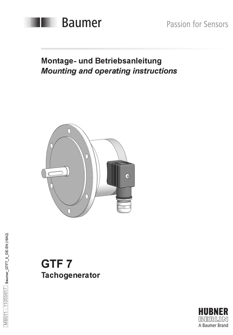 Baumer HUBNER BERLIN GTF 7 Mounting and operating instructions