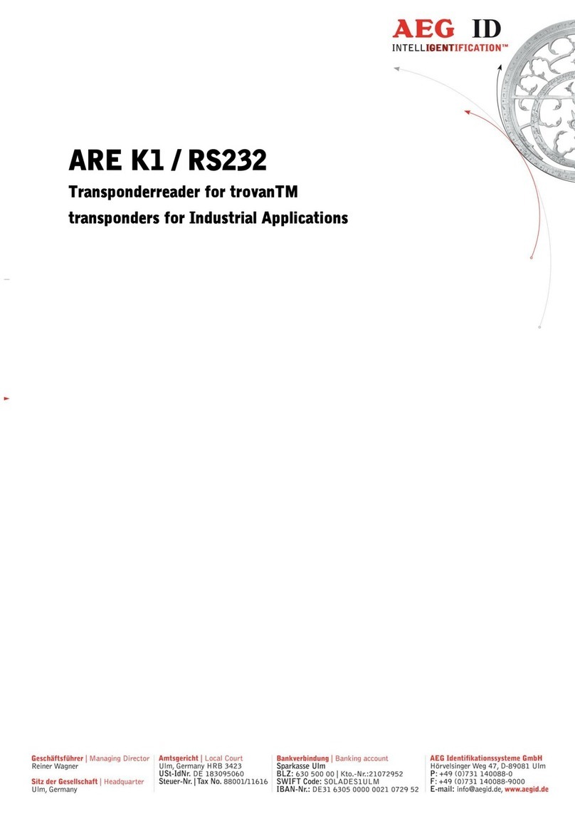 AEG ID ARE K1 / RS232 manual