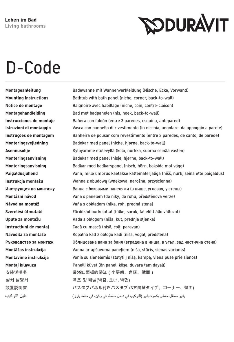 DURAVIT D-Code 26020758 Mounting instructions DURAVIT D-Code 26020758 Mounting instructions