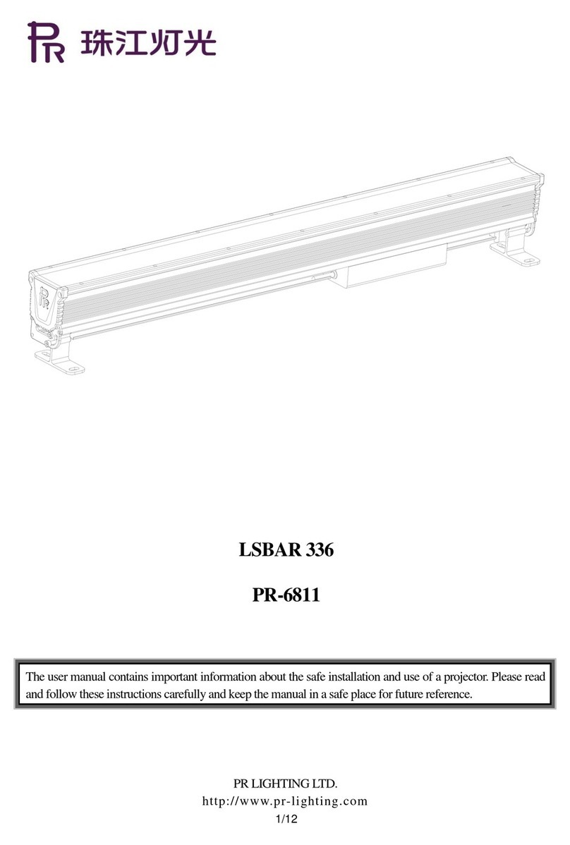 PR Lighting LSBAR 336 user manual