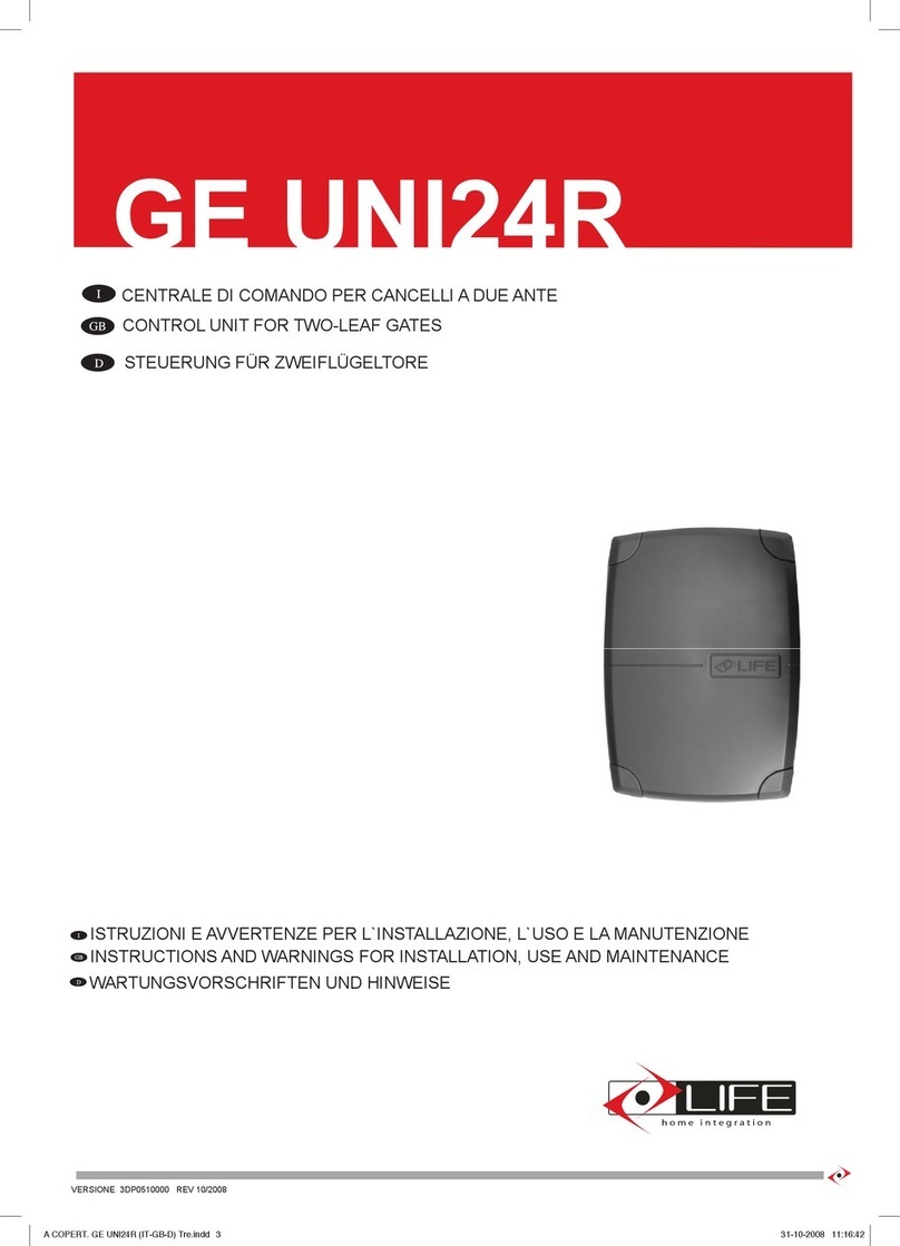 Life GE UNI 24R Instructions and warnings for installation, use and maintenance