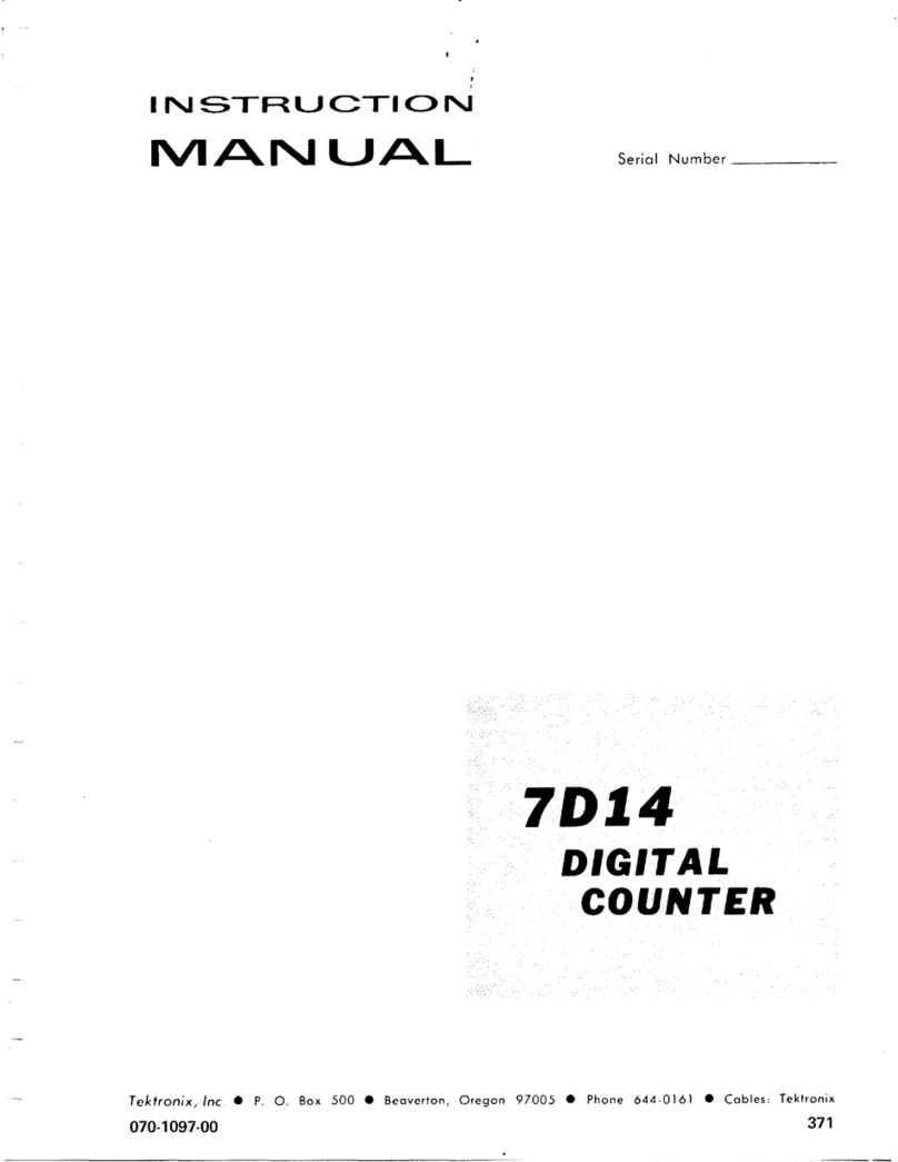 Tektronix 7D14 User manual
