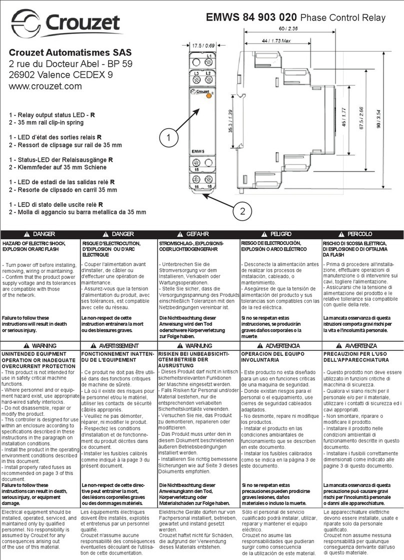 Crouzet EMWS 84 903 020 Assembly instructions