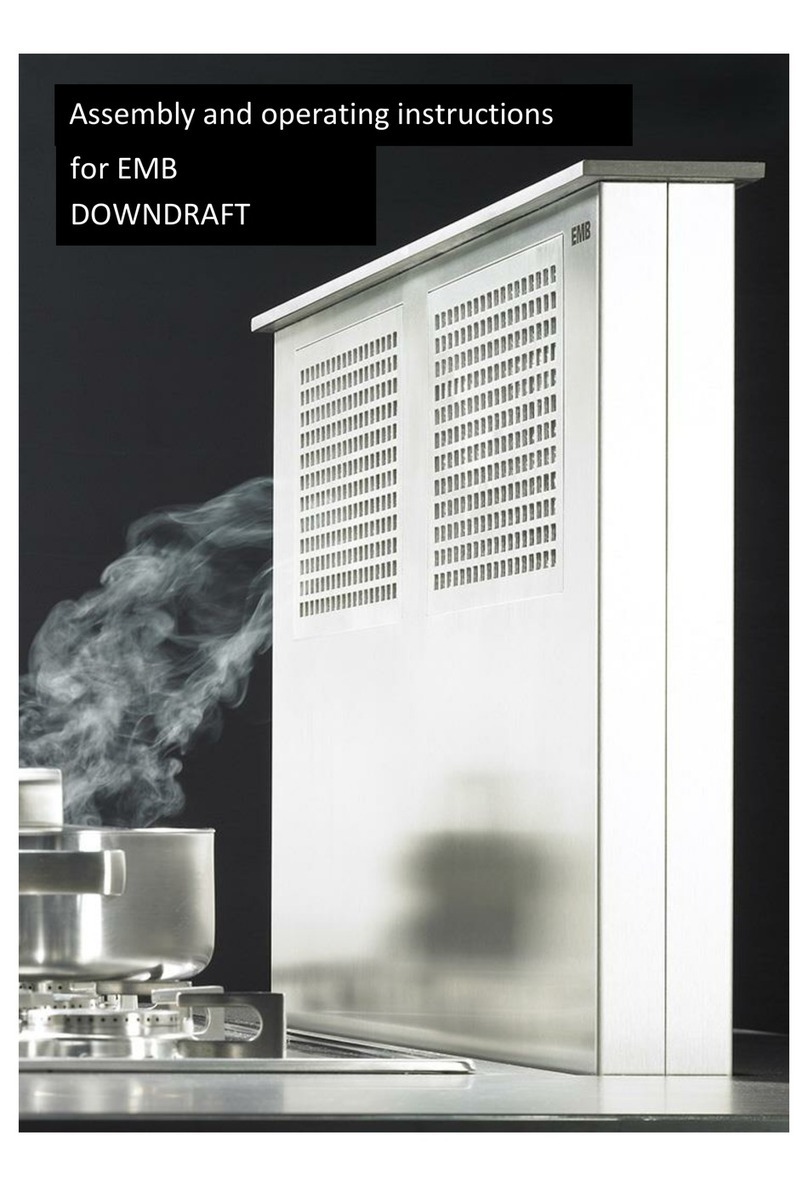 EMB Downdraft Assembly and operating instructions