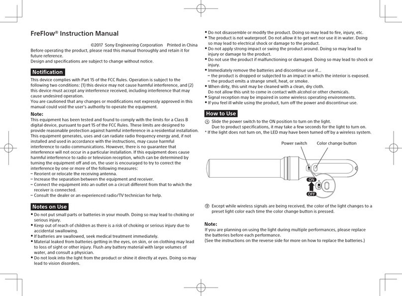 Sony FreFlow FFS-R Series instruction manual