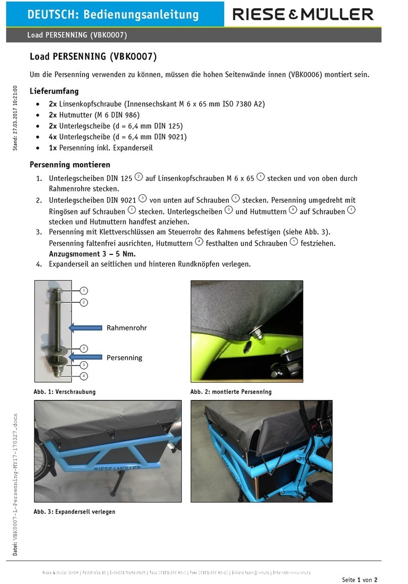 RIESE & MÜLLER VBK0007 owner's manual