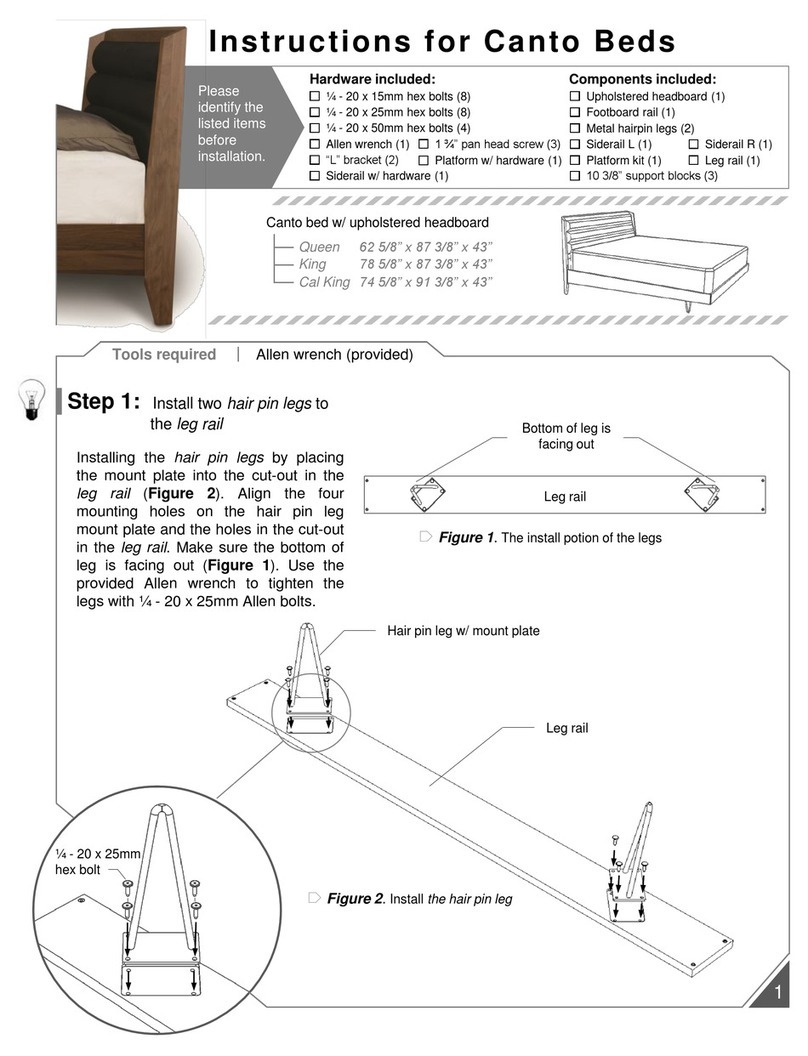 Copeland Furniture Canto instructions Copeland Furniture Canto instructions