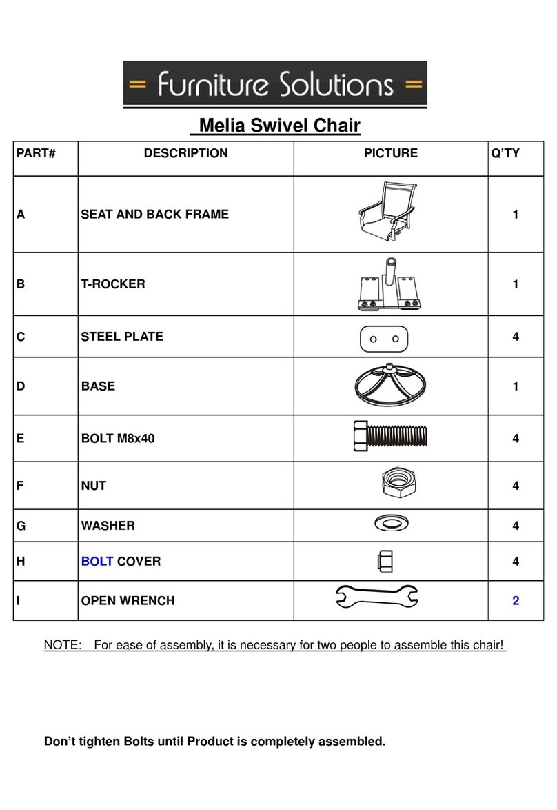 Furniture Solutions Melia Swivel Chair User manual Furniture Solutions Melia Swivel Chair User manual