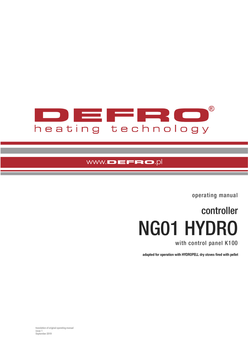 Defro Home NG01 HYDRO operating manual