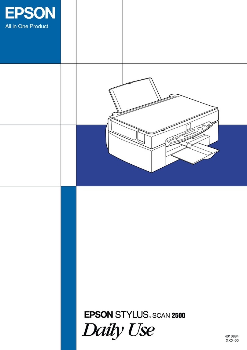 Epson Stylus Scan 2500 User manual