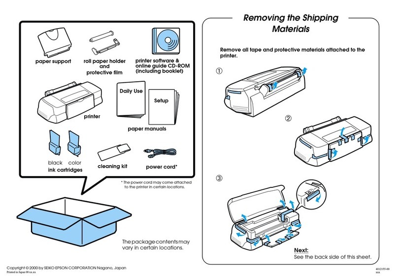 Epson 2000P - Stylus Photo Color Inkjet Printer User manual