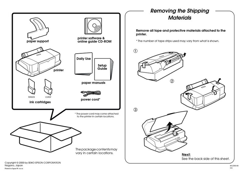 Epson Stylus Color 880 User manual