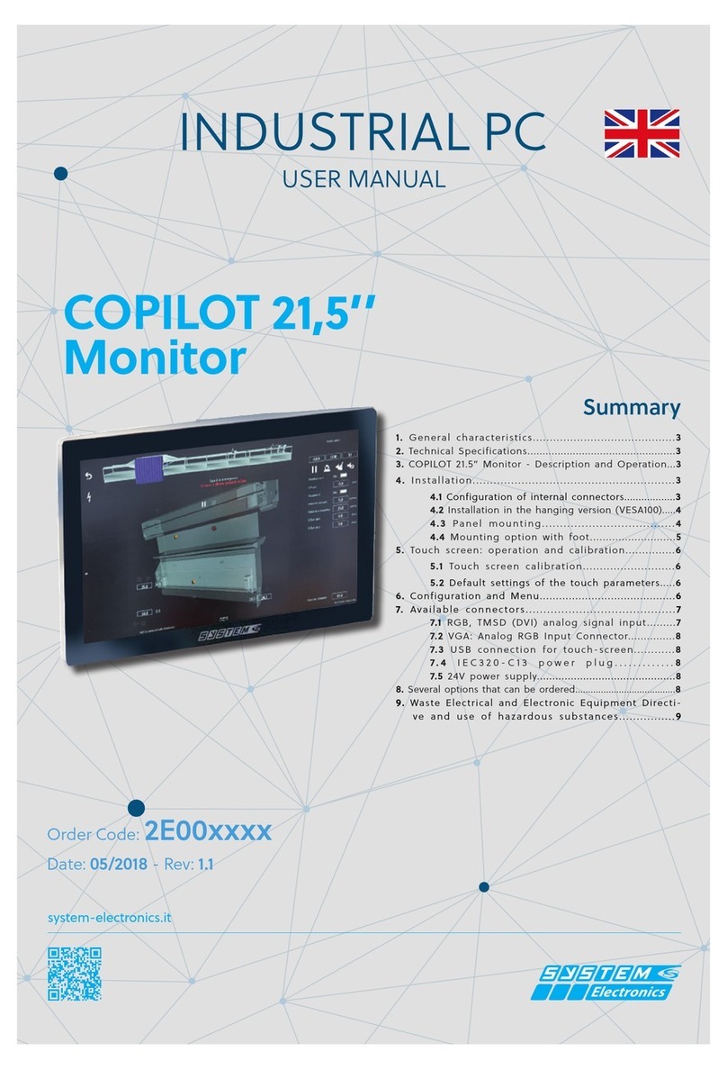 SYSTEM Electronics COPILOT Monitor 21,5" User manual