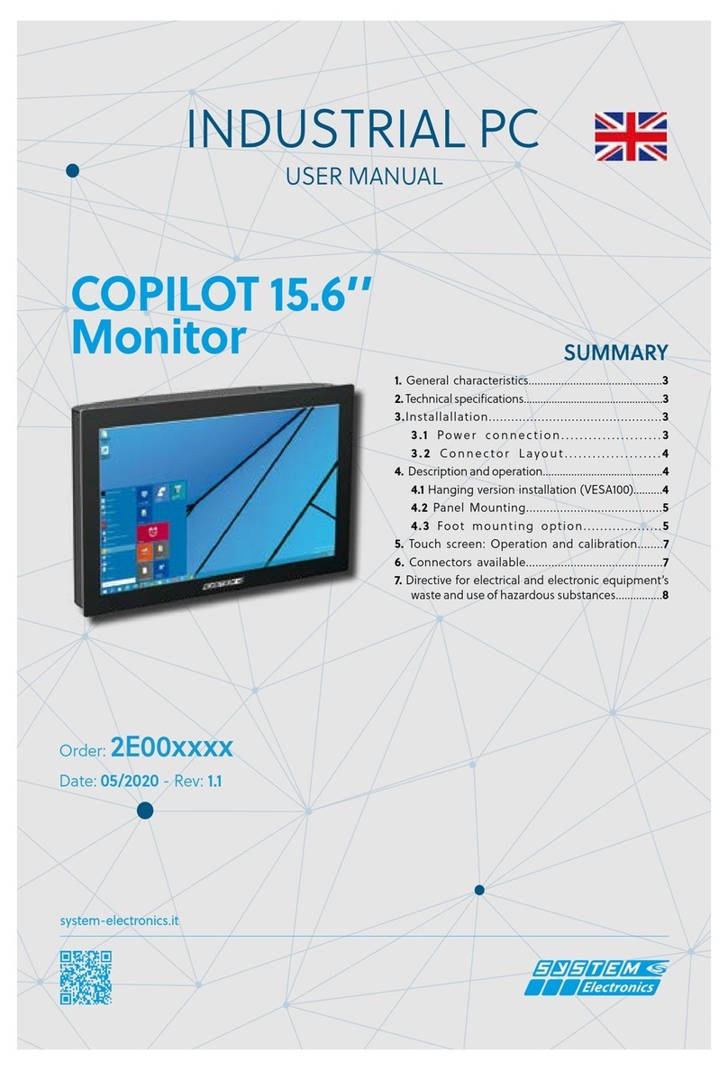 SYSTEM Electronics COPILOT Monitor 15.6" User manual