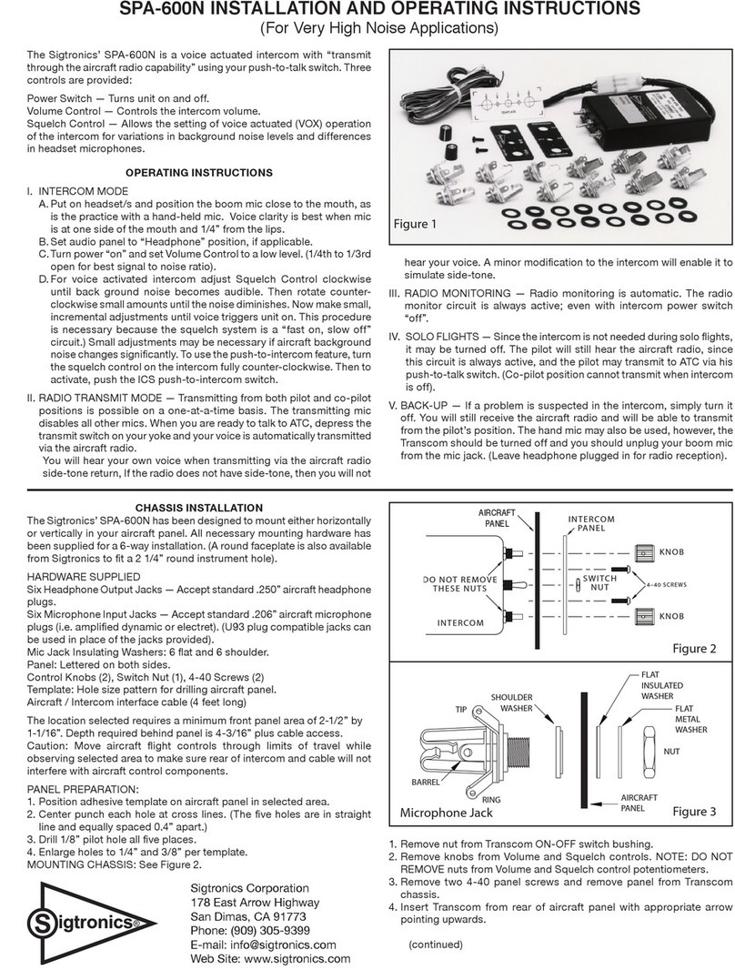 Sigtronics SPA-600N User manual