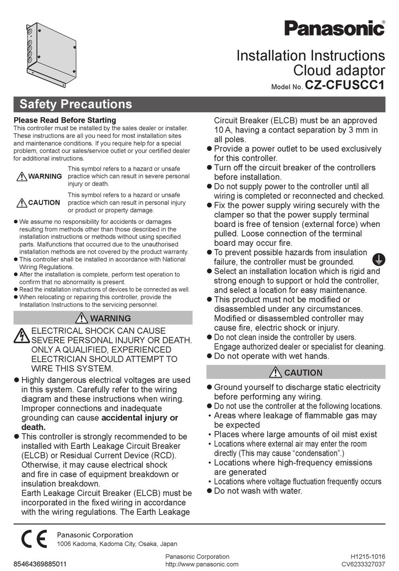 Panasonic CZ-CFUSCC1 User manual