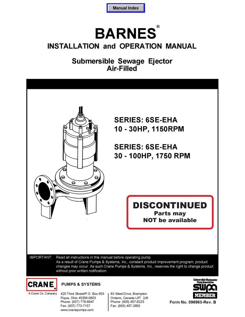 Crane BARNES 6SE-EHA Series User manual
