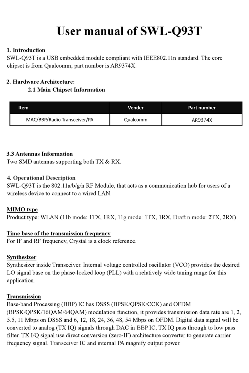 Hanwha Techwin SWL-Q93T User manual