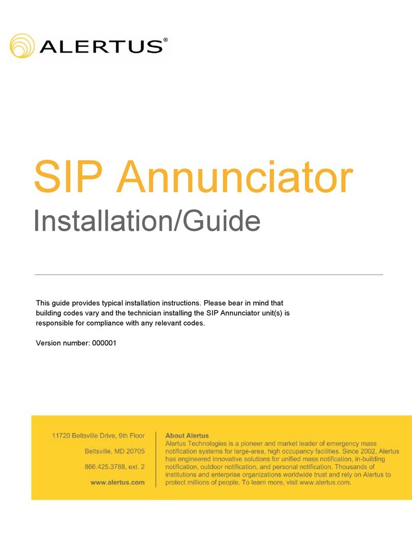 ALERTUS SIP Annunciator installation guide