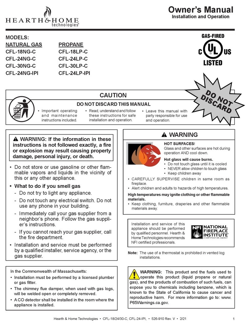 Hearth & Home CFL-18NG-C User manual