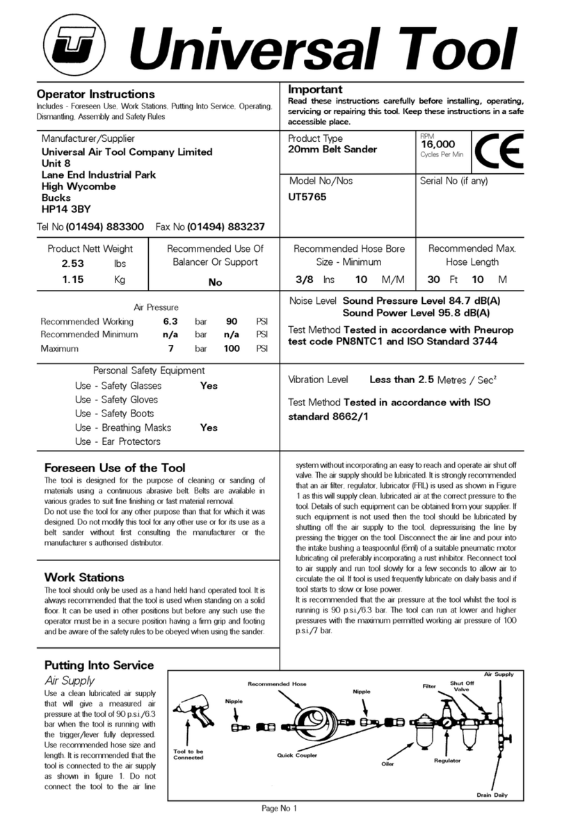 Universal Tool UT5765 Specifications