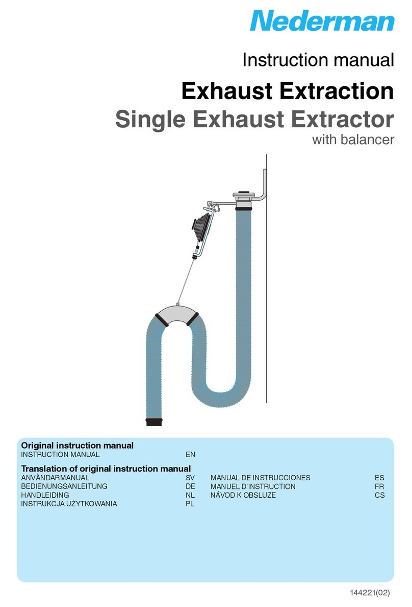 Nederman Single Exhaust Extractor instruction manual