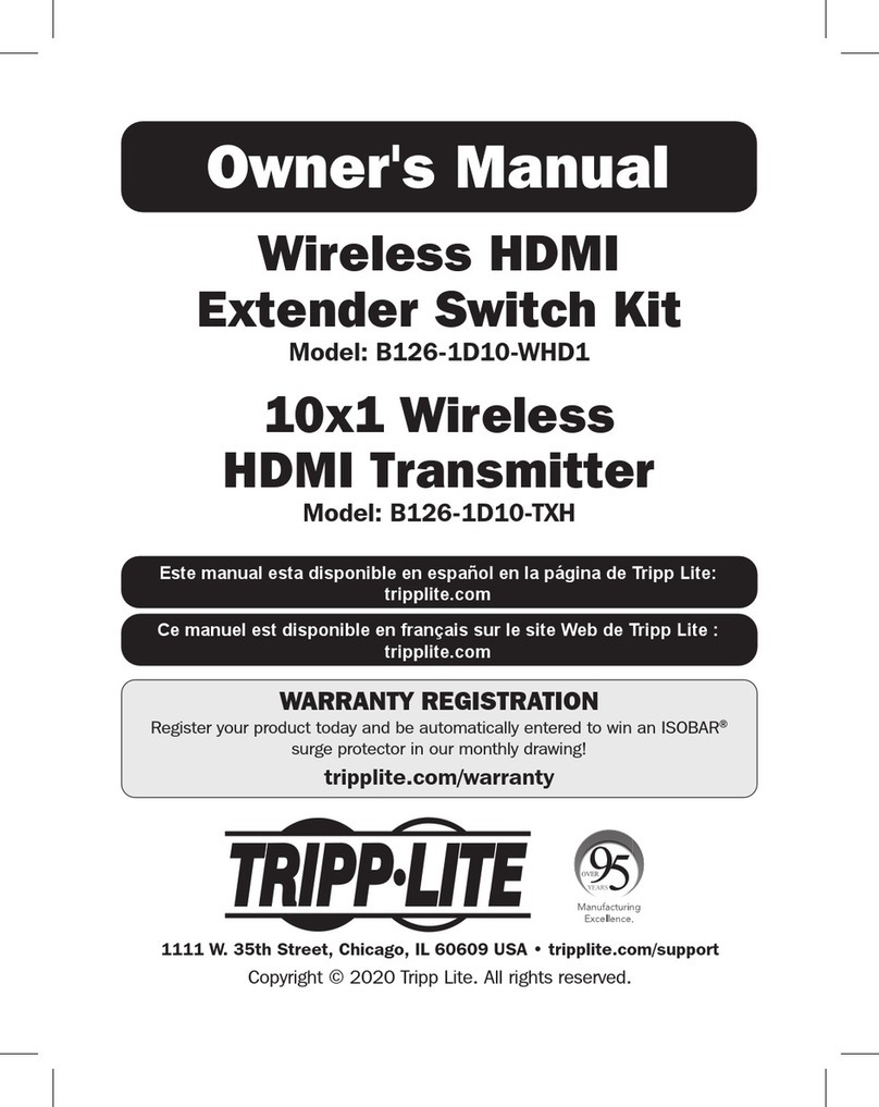 Tripp Lite B126-1D10-WHD1 User manual