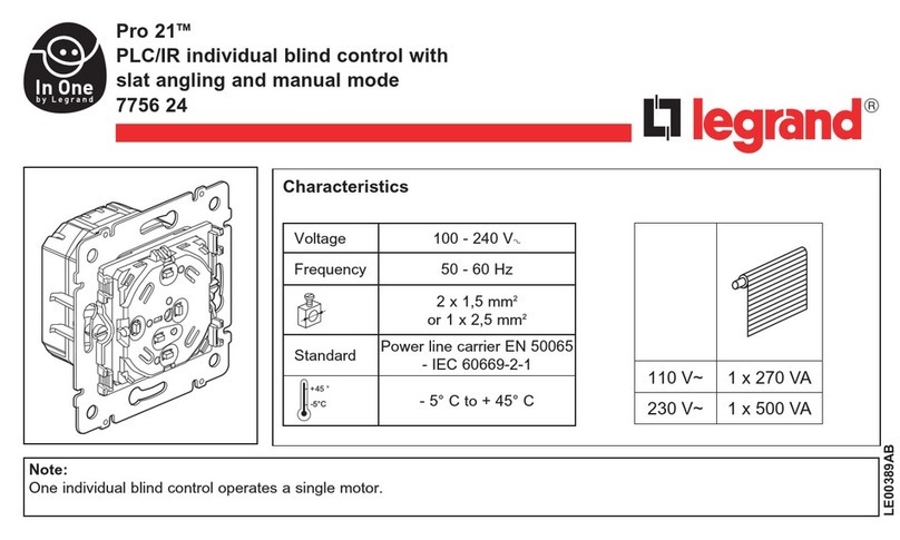 LEGRAND In One Pro 21 7756 24 User manual