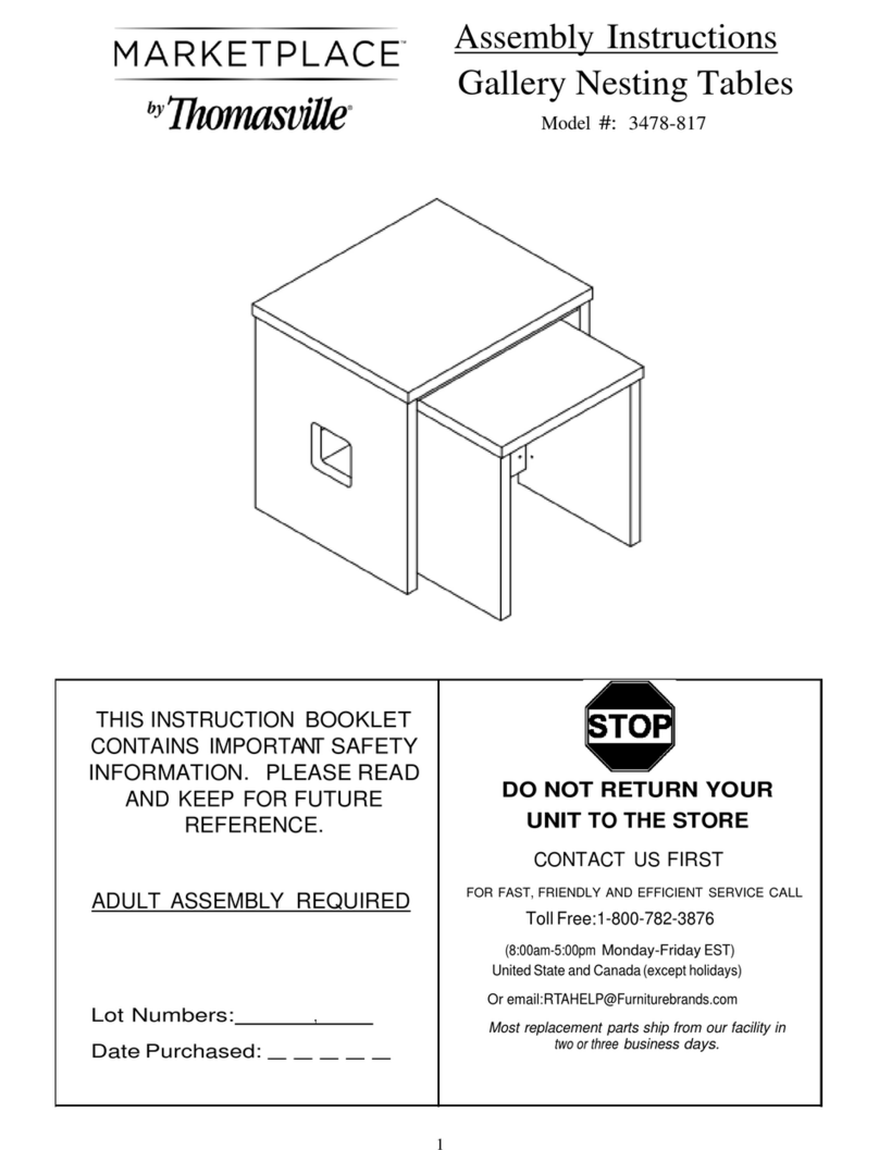 Thomasville MARKETPLACE 3478-817 User manual Thomasville MARKETPLACE 3478-817 User manual