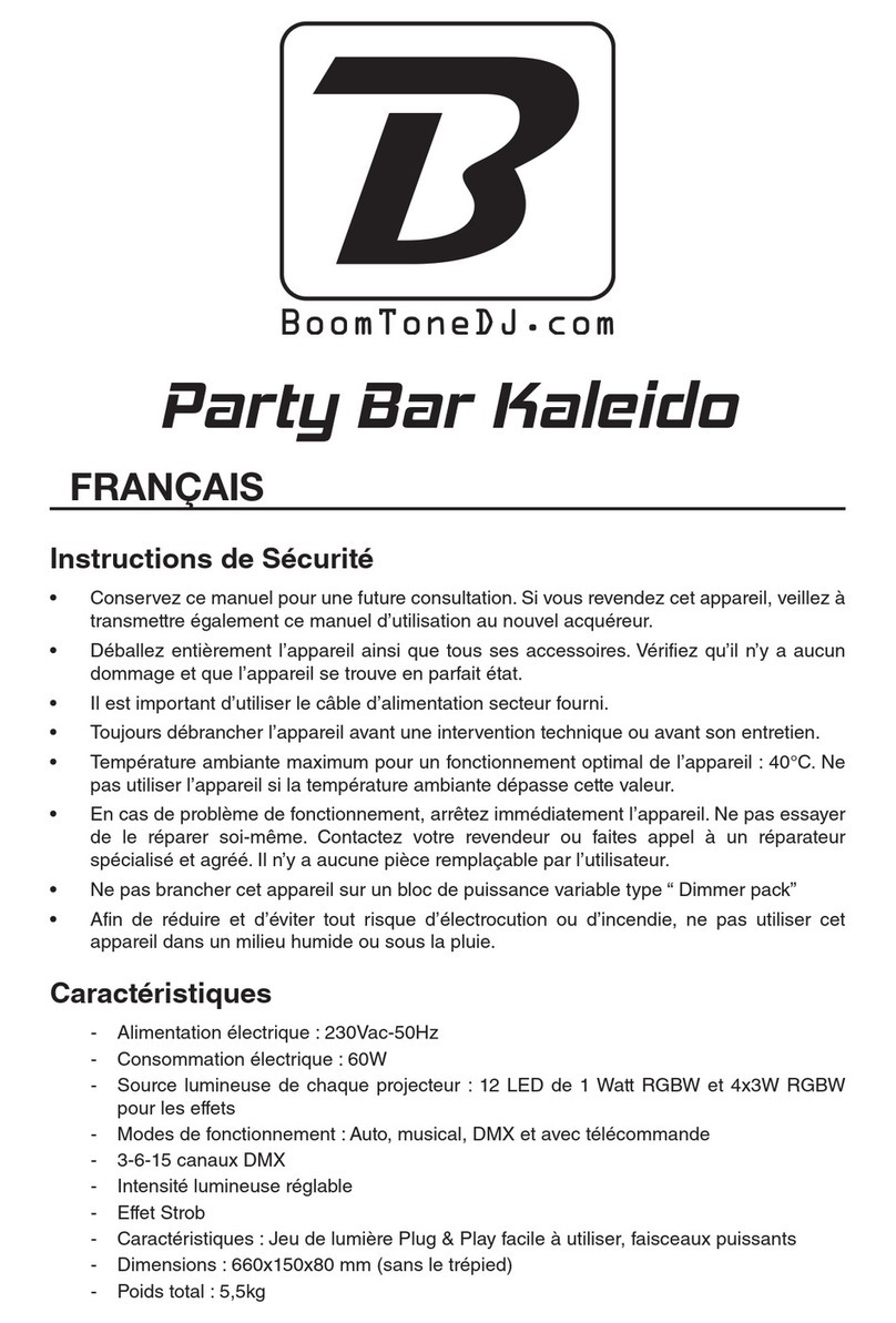 BoomToneDJ Party Bar Kaleido manual
