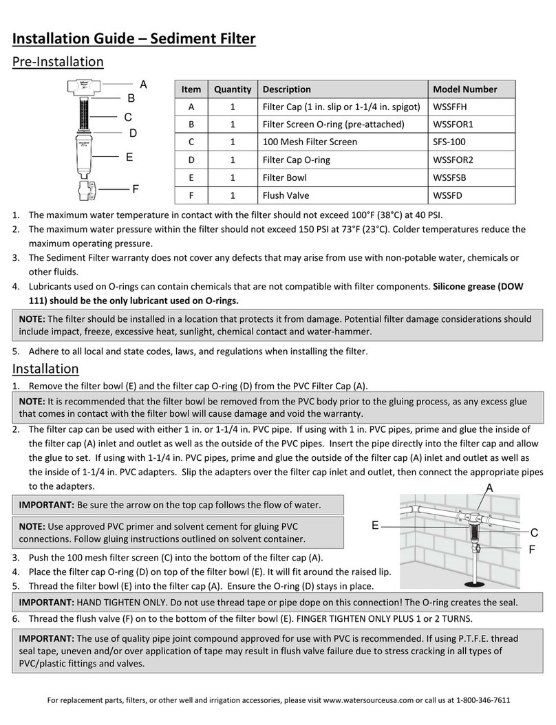 water source SFS-30 installation guide