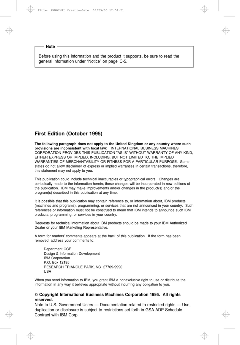 IBM EtherJet ISA Adapter User manual