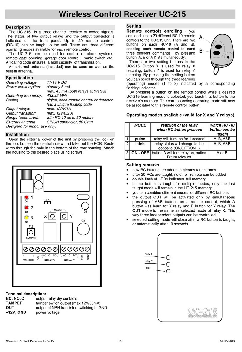 jablotron UC-215 quick start guide