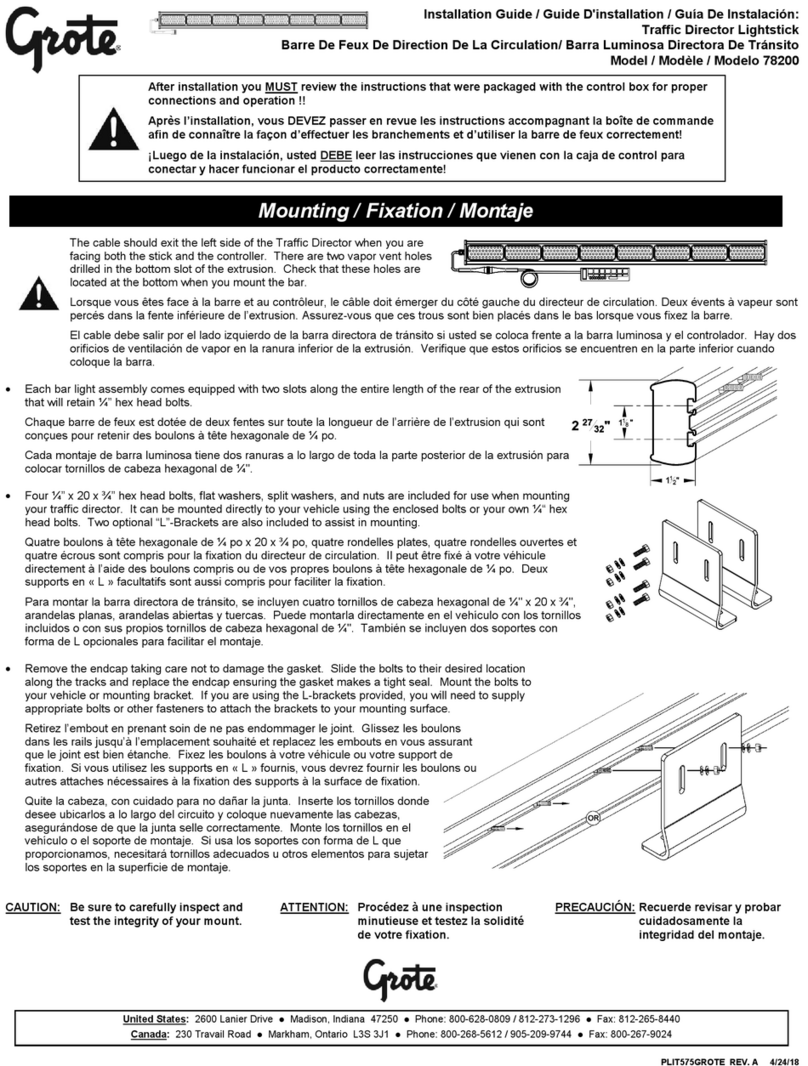 Grote 78200 installation guide