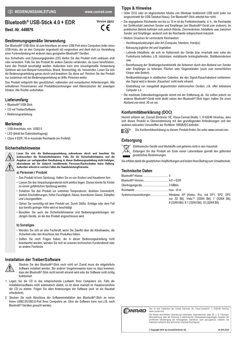 Conrad 448876 operating instructions