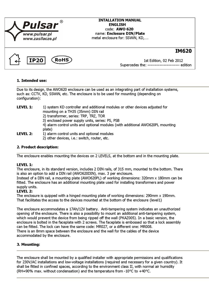 Pulsar AWO 620 User manual Pulsar AWO 620 User manual
